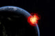 Powerful Explosion Earth's Surface Wall Decal