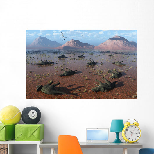 Herd Dead Centrosaurus Dinosaurs Wall Decal