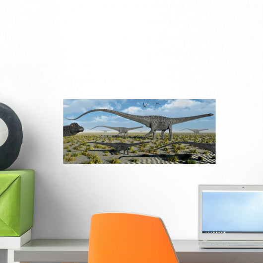 Herd Giant Diplodocus Dinosaurs Wall Decal