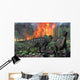 Parasaurolophus Duckbill Dinosaurs Fleeing Wall Decal