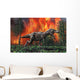 Tyrannosaurus Rex Fleeing Wall Decal