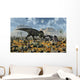 Tyrannosaurus Rex Feeding Triceratops Wall Decal