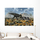 Tyrannosaurus Rex Feeding Triceratops Wall Decal