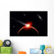 Comet Hitting Alien Planet Horizontal Wall Decal