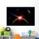 Comet Hitting Alien Planet Horizontal Wall Decal