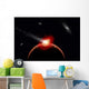 Comet Hitting Alien Planet Horizontal Wall Decal