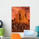 Martians Gathering around Monument Vertical Wall Decal