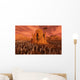Martians Gathering around Monument Wall Decal