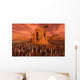 Martians Gathering around Monument Wall Decal