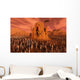 Martians Gathering around Monument Wall Decal