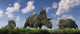 Herd Albertaceratops Grazing Wall Decal