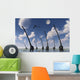 Herd Omeisaurus Dinosaurs Move Sky Wall Decal