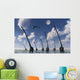 Herd Omeisaurus Dinosaurs Move Sky Wall Decal