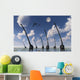 Herd Omeisaurus Dinosaurs Move Sky Wall Decal