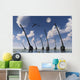 Herd Omeisaurus Dinosaurs Move Sky Wall Decal