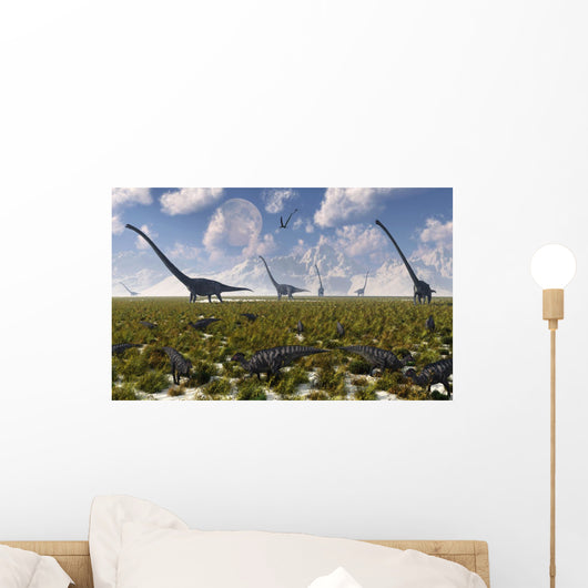 Group Sauropod and Hadrosaur Wall Decal