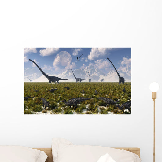 Group Sauropod and Hadrosaur Wall Decal