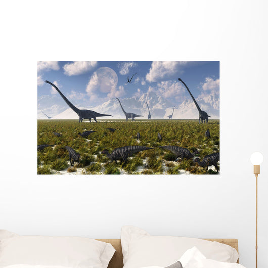 Group Sauropod and Hadrosaur Wall Decal