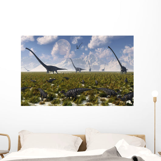Group Sauropod and Hadrosaur Wall Decal