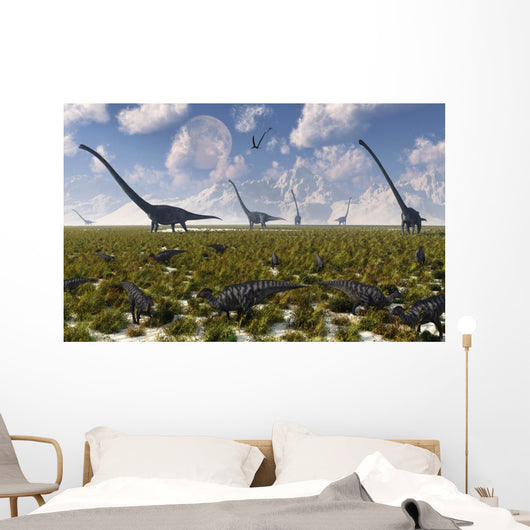 Group Sauropod and Hadrosaur Wall Decal