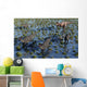 Tyrannosaurus Rex Chasing Herd Birds Eye View Wall Decal