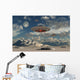 Alien Base with Ufos Wall Decal