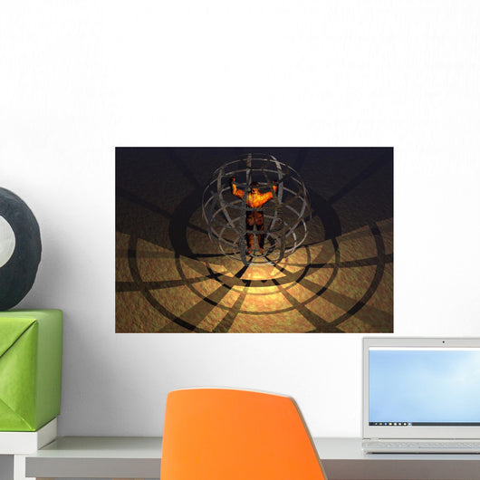 Human Figure Trapped Prison Wall Decal