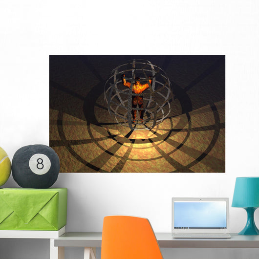 Human Figure Trapped Prison Wall Decal