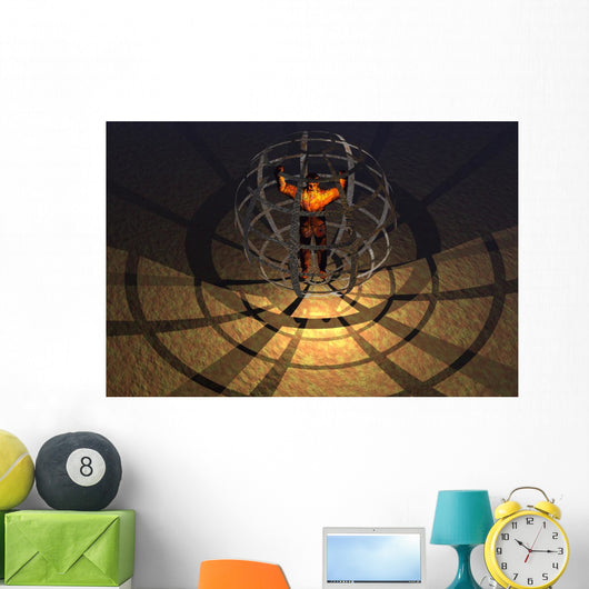 Human Figure Trapped Prison Wall Decal
