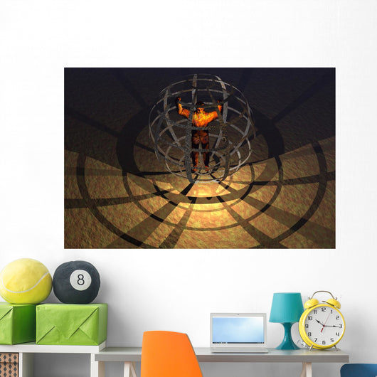 Human Figure Trapped Prison Wall Decal