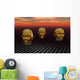 Central Computer Brain Interlinked Trio Wall Decal