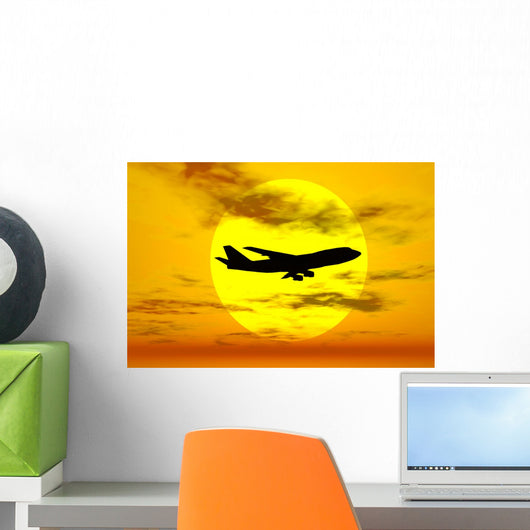 Silhouette Boeing 747 Jet Wall Decal