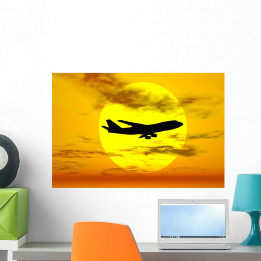 Silhouette Boeing 747 Jet Wall Decal