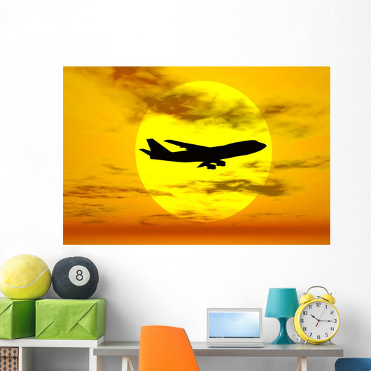 Silhouette Boeing 747 Jet Wall Decal