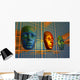 Modern Face Robotics Right Profiles Wall Decal