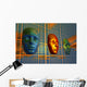 Modern Face Robotics Right Profiles Wall Decal