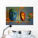Modern Face Robotics Right Profiles Wall Decal