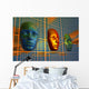 Modern Face Robotics Right Profiles Wall Decal