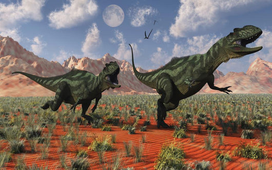 Pair Yangchuanosaurus Dinosaurs Hunting Wall Decal