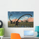 Pair Yangchuanosaurus Dinosaurs Confront Swamp Wall Decal