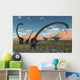 Pair Yangchuanosaurus Dinosaurs Confront Swamp Wall Decal