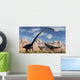 Pair Yangchuanosaurus Dinosaurs Confront Wall Decal
