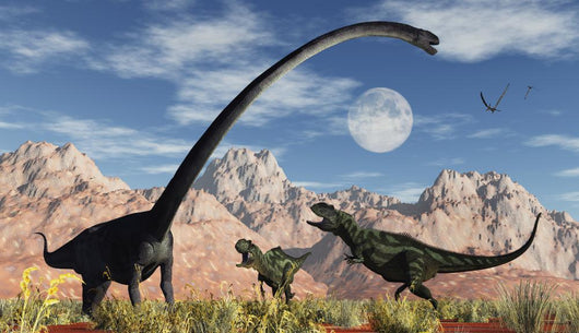 Pair Yangchuanosaurus Dinosaurs Confront Wall Decal