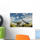 Yangchuanosaurus Dinosaur Confronting Omeisaurus Wall Decal