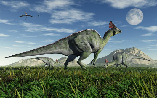 Olorotitan Duckbill Dinosaurs Grazing Wall Decal