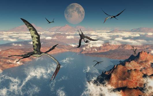 Group Quetzalcoatlus Pterosaurs Wall Decal