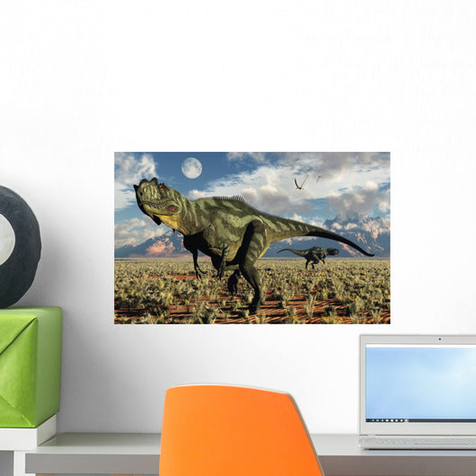 Pair Carnivorous Yangchuanosaurus Dinosaurs Wall Decal