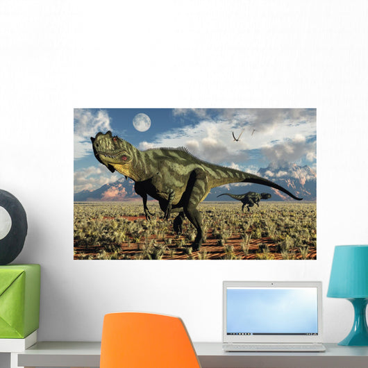 Pair Carnivorous Yangchuanosaurus Dinosaurs Wall Decal