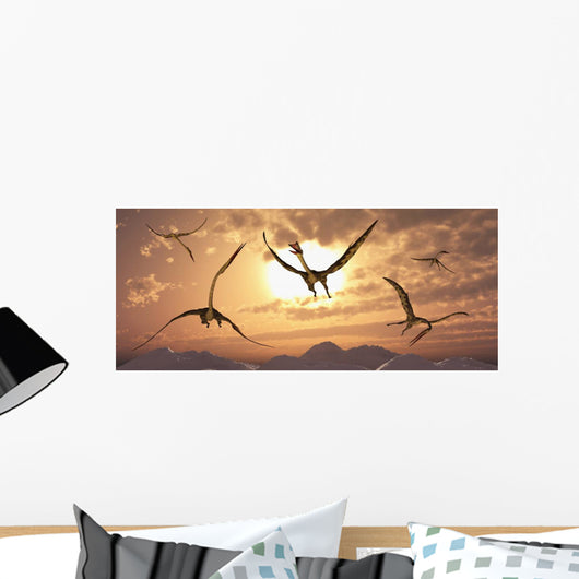 Flock Giant Quetzalcoatlus during Wall Decal
