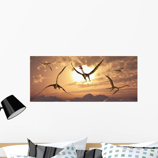 Flock Giant Quetzalcoatlus during Wall Decal